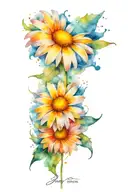 daisy tattoo design idea