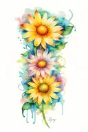 daisy tattoo design idea