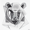 Cubism Picasso Berlin Bear tattoo design idea