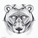 Cubism Picasso Berlin Bear tattoo design idea