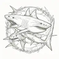 shark tattoo design idea