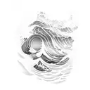 Ocean Wave tattoo design idea