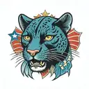 American Traditional Panther Tattoo tattoo design idea