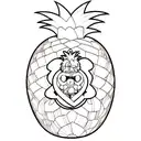 Pineapple tattoo design idea