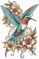 hummingbird tattoo design idea