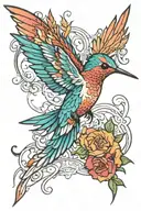 hummingbird tattoo design idea