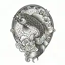 koi-fish tattoo design idea