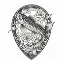 koi-fish tattoo design idea