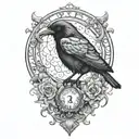 raven tattoo design idea