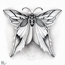 Moth tattoo design idea
