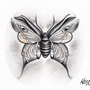 Moth tattoo design idea