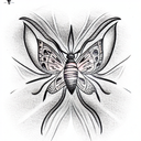 Moth tattoo design idea