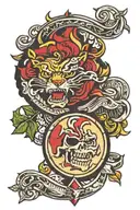 necklace tattoo design idea