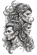 gemini tattoo design idea