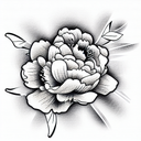 Peony tattoo design idea