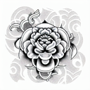 Peony tattoo design idea