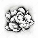 Peony tattoo design idea