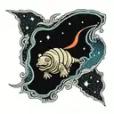 Tardigrade in space tattoo design idea