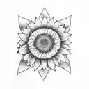 Sunflower tattoo design idea