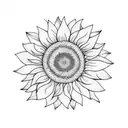 Sunflower tattoo design idea