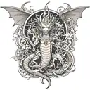 dragon tattoo design idea