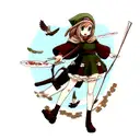 Sparrow tattoo design idea