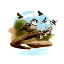 Sparrow tattoo design idea