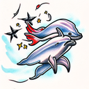 Dolphin tattoo design idea