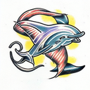 Dolphin tattoo design idea