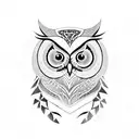 Owl tattoo design idea