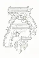 gun tattoo design idea