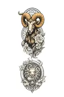 aries tattoo design idea