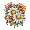 daisy tattoo design idea