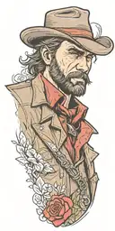 Arthur Morgan red dead redemption 2 tattoo design idea