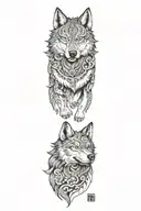 wolf tattoo design idea