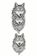 wolf tattoo design idea