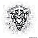 Sacred Heart tattoo design idea