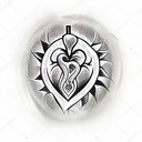 Sacred Heart tattoo design idea