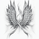 Wing tattoo design idea