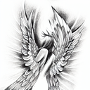 Wing tattoo design idea