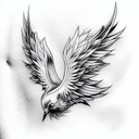 Wing tattoo design idea