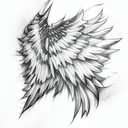 Wing tattoo design idea
