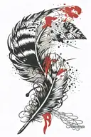 feather tattoo design idea