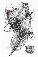 feather tattoo design idea