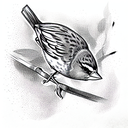 Sparrow tattoo design idea