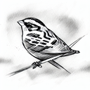 Sparrow tattoo design idea