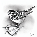 Sparrow tattoo design idea