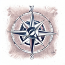 Compass tattoo design idea