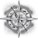 Compass tattoo design idea