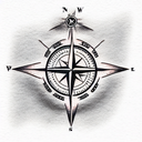 Compass tattoo design idea